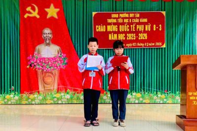 SINH HOẠT DƯỚI CỜ,  CHỦ ĐỀ: CHÀO MỪNG NGÀY QUỐC TẾ PHỤ NỮ 8/3